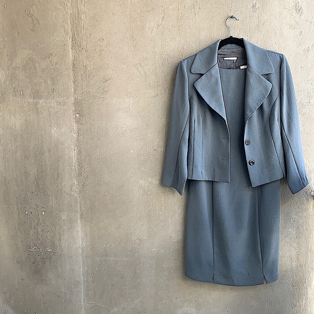 Women’s Formal Sage Dress and Blazer Vintage